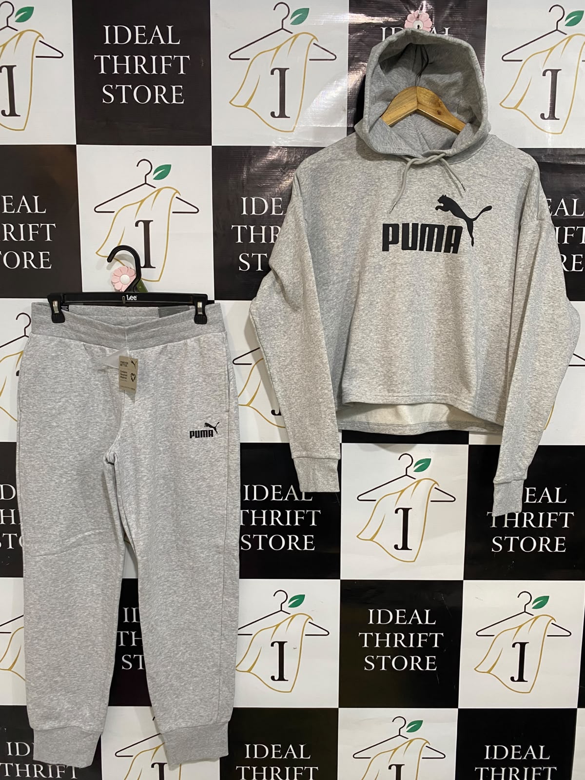 PUMA |M| A53| GREY PUMA LOGO HOODIE AND JOGGER TECHNICAL UTILITY TRACKSUIT