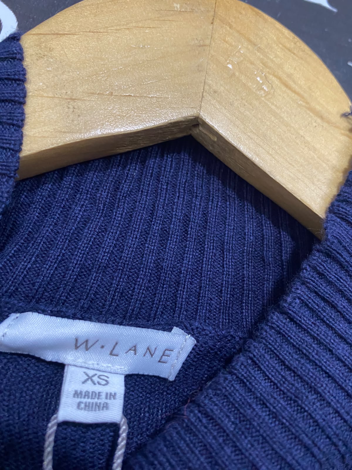 W LANE |XS| BUST 17| A53| POLKA-DOT MOCK-NECK TECHNICAL UTILITY SWEATER