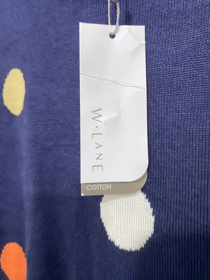 W LANE |XS| BUST 17| A53| POLKA-DOT MOCK-NECK TECHNICAL UTILITY SWEATER