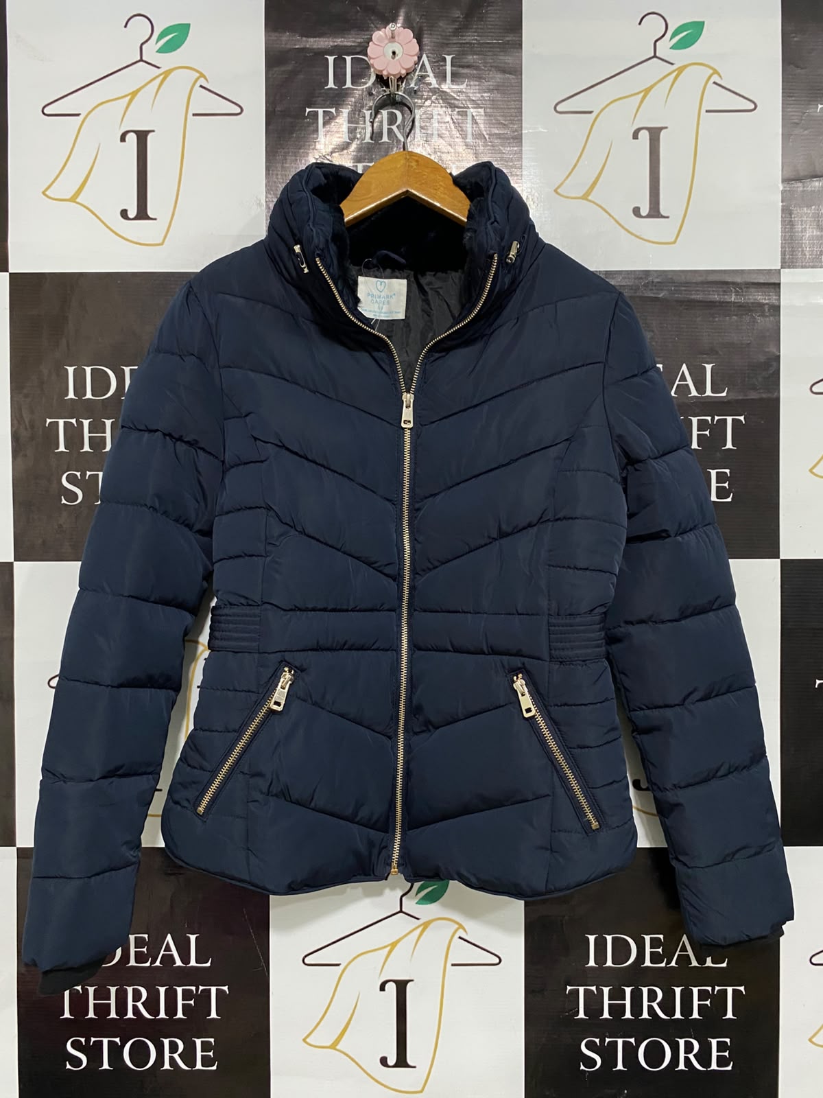 PRIMARK CARES |XS| BUST 19| A53| STAND-COLLAR QUILTED TECHNICAL UTILITY PUFFER JACKET