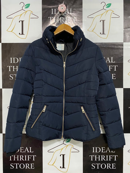 PRIMARK CARES |XS| BUST 19| A53| STAND-COLLAR QUILTED TECHNICAL UTILITY PUFFER JACKET