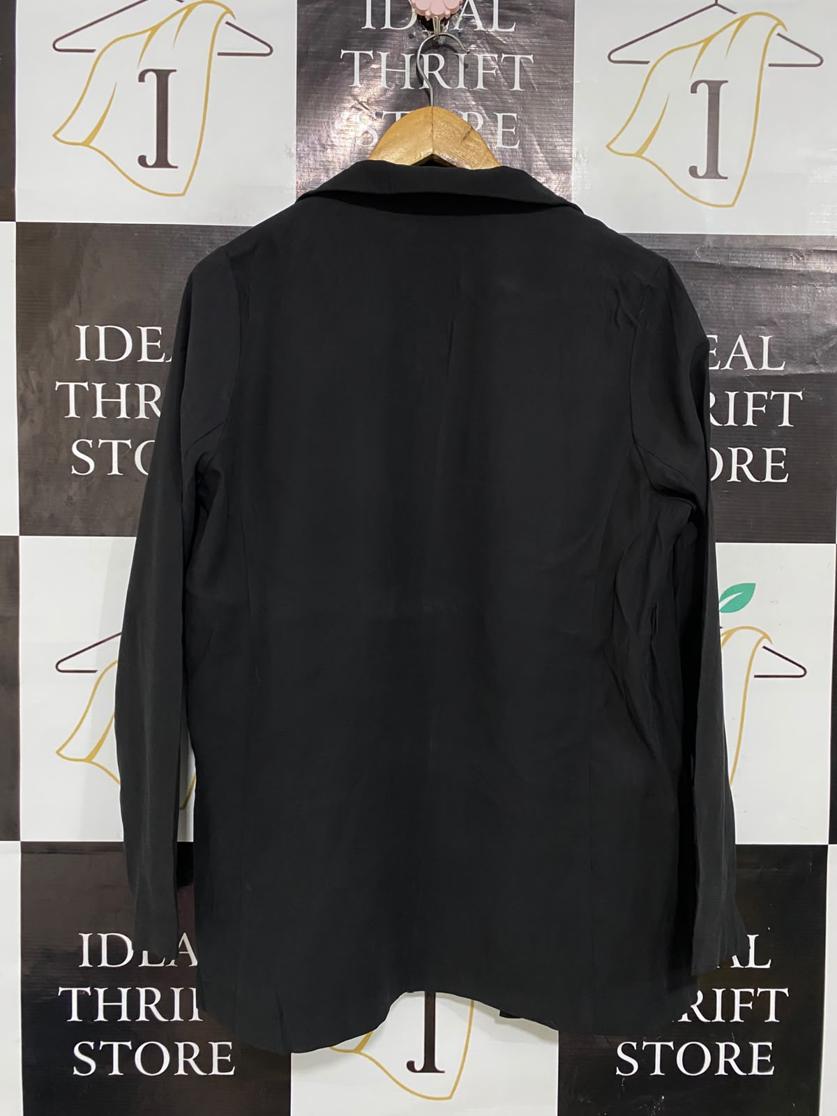 PRIMARK CARES |M| BUST 21| A53| BLACK NOTCH-LAPEL OPEN-FRONT TECHNICAL UTILITY BLAZER