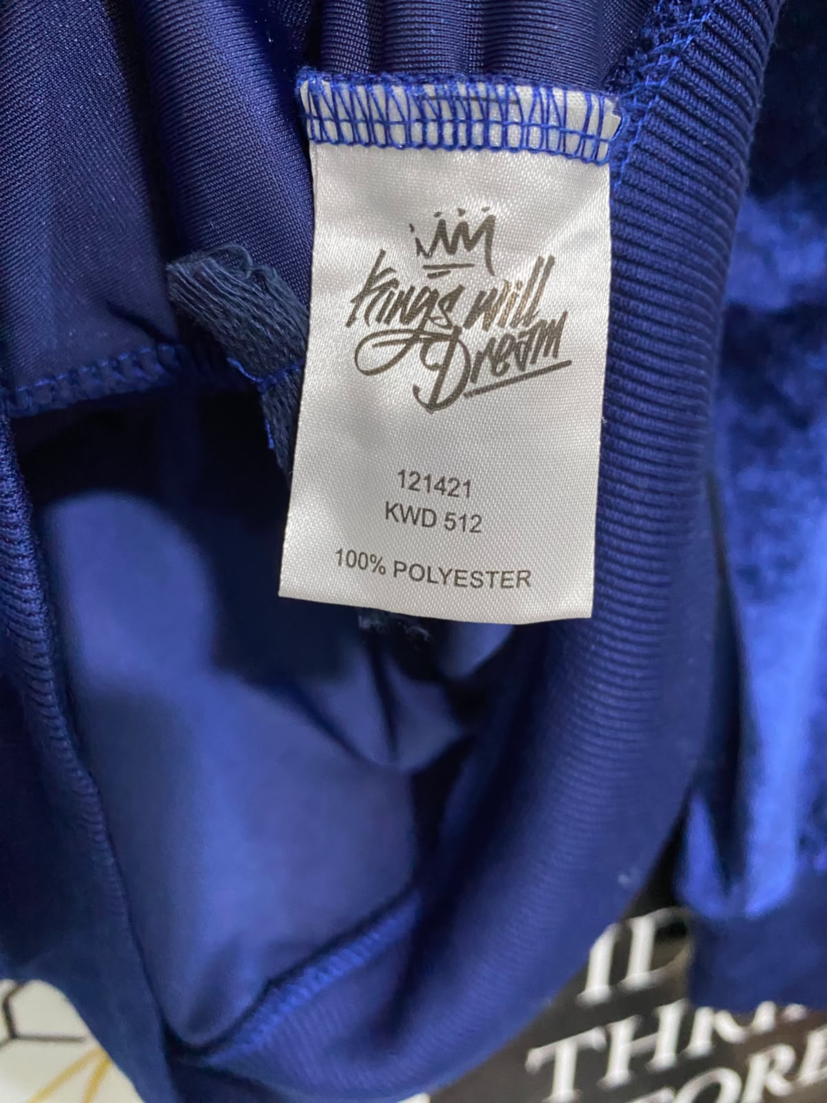 KINGS WILL DREAM |M| BUST 21| A53| ROYAL BLUE KWD VELOUR FULL-ZIP TECHNICAL UTILITY HOODIE