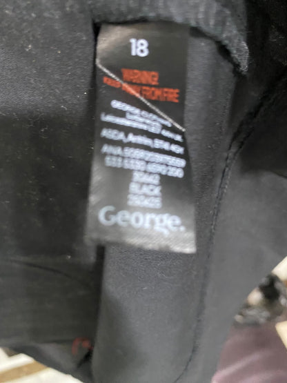 GEORGE |L| BUST 20| A53| BLACK GEORGE COLLARED TECHNICAL UTILITY MIDI DRESS