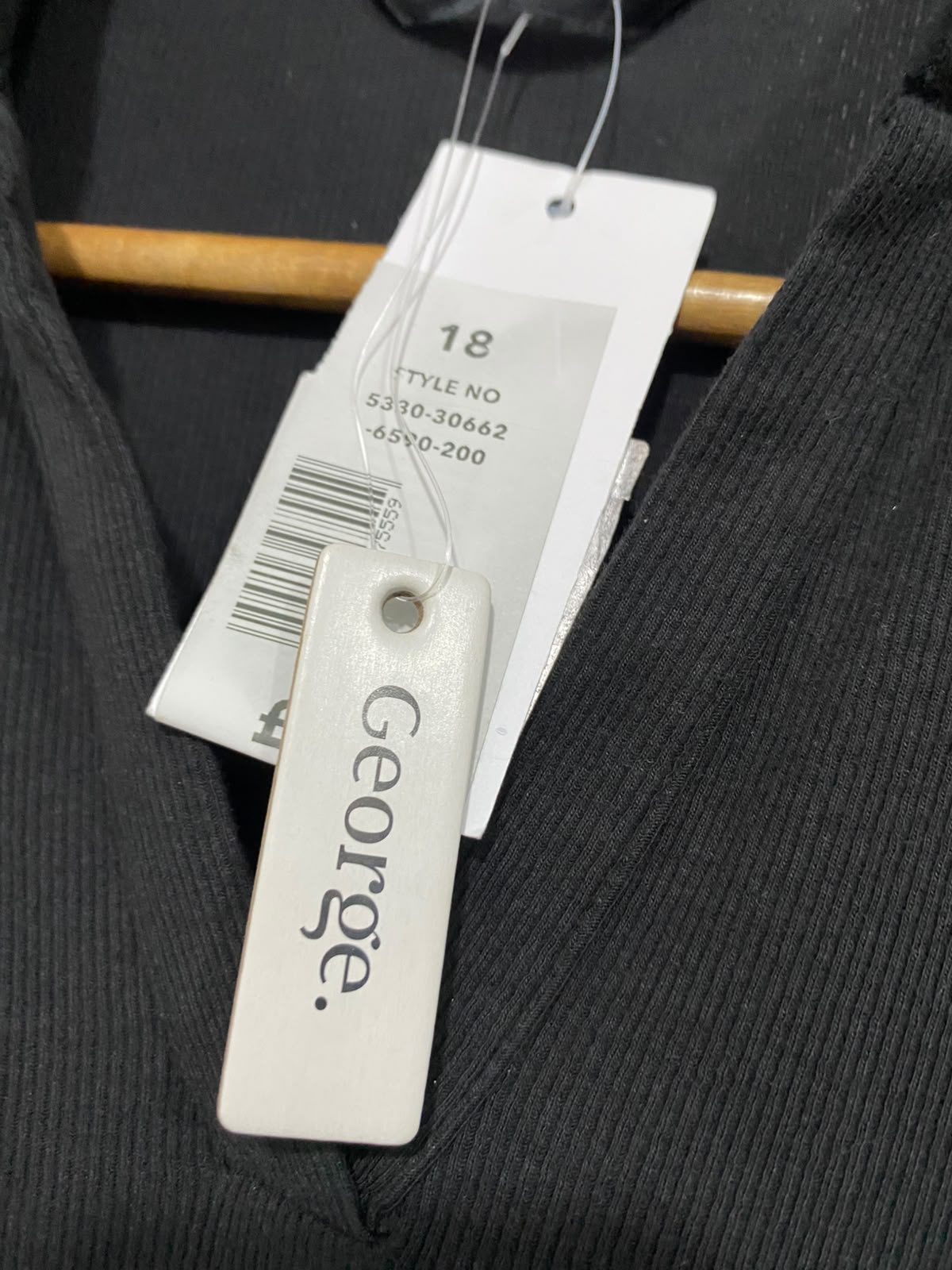 GEORGE |L| BUST 20| A53| BLACK GEORGE COLLARED TECHNICAL UTILITY MIDI DRESS