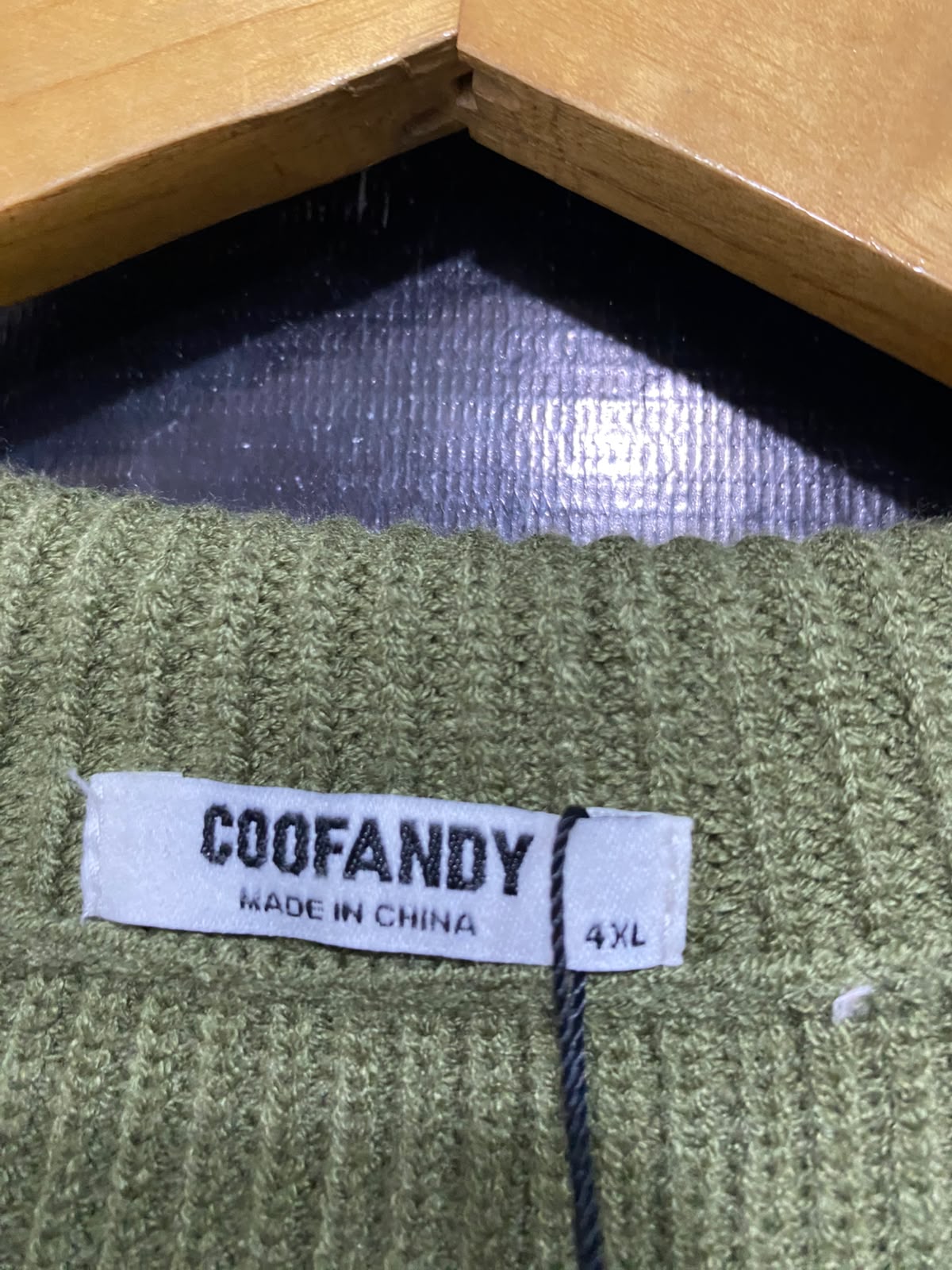COOFANDY |XL| BUST 23| A53| OLIVE GREEN COOFANDY COLLARED TECHNICAL UTILITY KNIT SWEATER