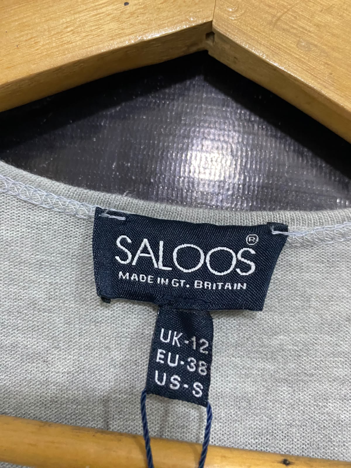 SALOOS |M| BUST 18| A52| GREY  OPEN-FRONT DRAPE-HEM TECHNICAL UTILITY CARDIGAN