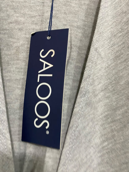 SALOOS |M| BUST 18| A52| GREY  OPEN-FRONT DRAPE-HEM TECHNICAL UTILITY CARDIGAN