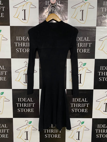 IN THE STYLE |S| BUST 13 | A52| MOCK-NECK LONG-SLEEVE FLARE TECHNICAL UTILITY DRESS
