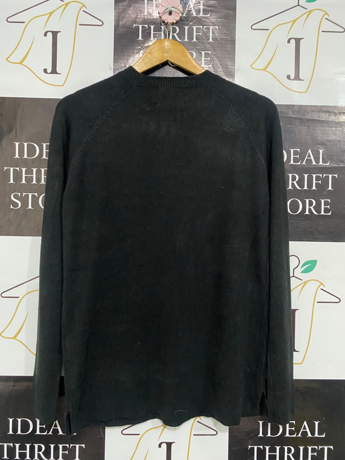 NEXT |S| BUST 20| A52| BLACK NEXT CREW-NECK POCKET TECHNICAL UTILITY SWEATER PULLOVER