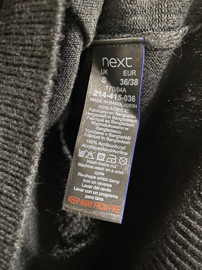 NEXT |S| BUST 20| A52| BLACK NEXT CREW-NECK POCKET TECHNICAL UTILITY SWEATER PULLOVER