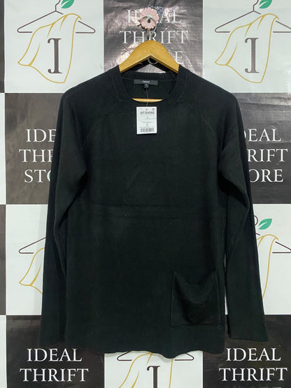 NEXT |S| BUST 20| A52| BLACK NEXT CREW-NECK POCKET TECHNICAL UTILITY SWEATER PULLOVER