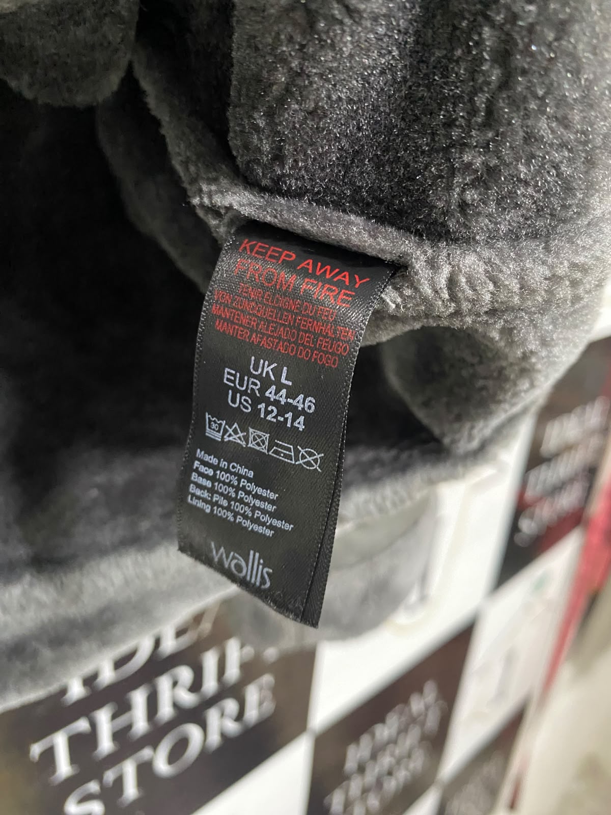 WALLIS |L| BUST 23| A52| CHARCOAL GREY FAUX-SHEARLING BUCKLED AVIATOR TECHNICAL UTILITY JACKET