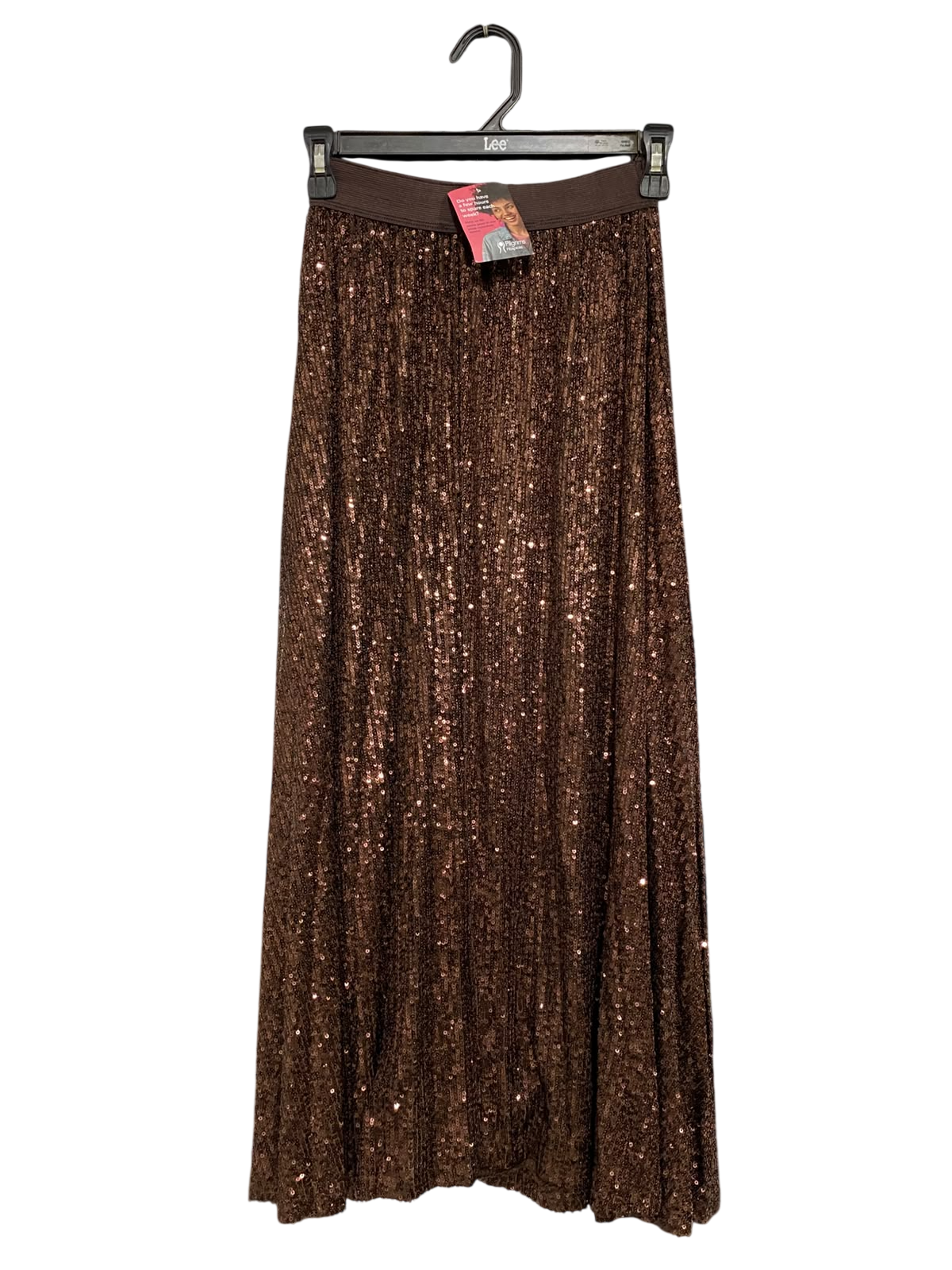 ASOS |S| WAIST 22| A53| BRONZE SEQUIN-EMBELLISHED ELASTICATED-WAIST TECHNICAL UTILITY MAXI SKIRT
