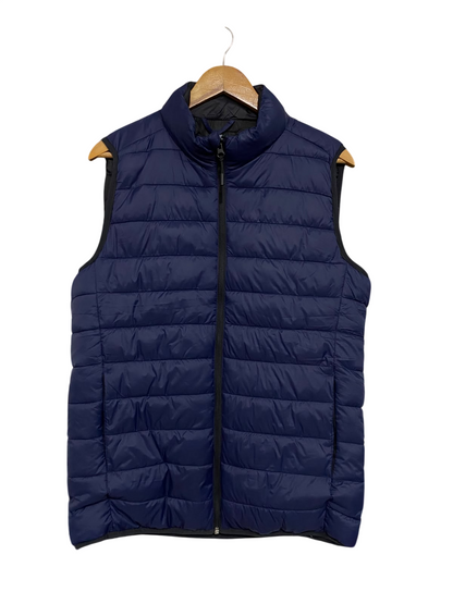 PRIMARK CARES |M| BUST 21| A54| NAVY BLUE QUILTED PUFFER TECHNICAL UTILITY VEST