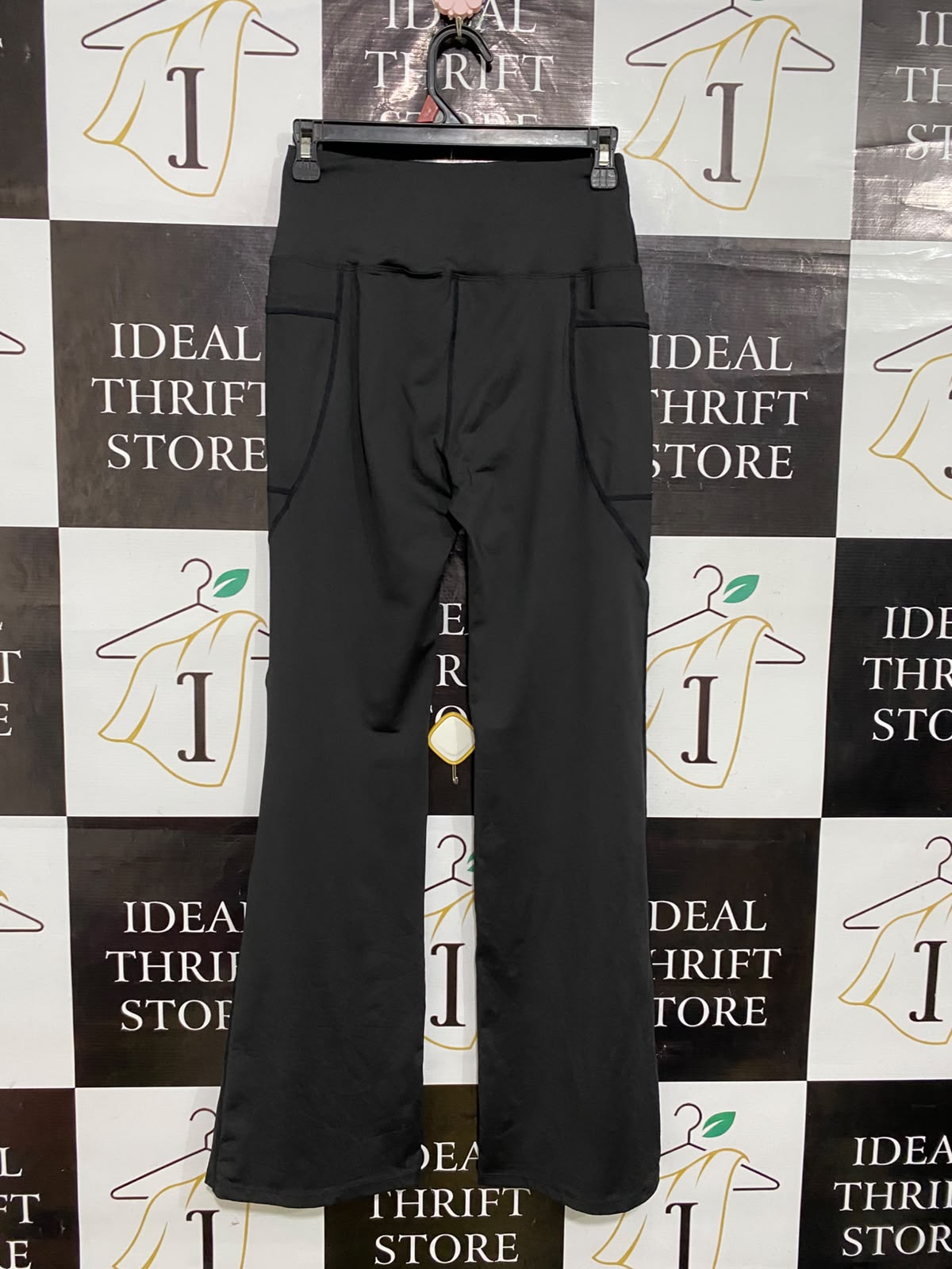 SHEIN |S| WAIST 26| A54| BLACK HIGH-WAIST WIDE-LEG TECHNICAL UTILITY PANTS