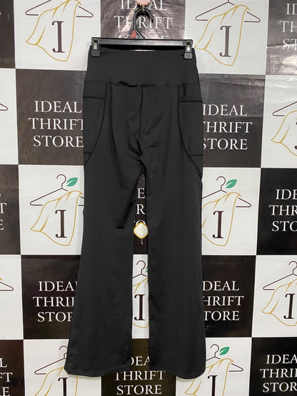 SHEIN |S| WAIST 26| A54| BLACK HIGH-WAIST WIDE-LEG TECHNICAL UTILITY PANTS