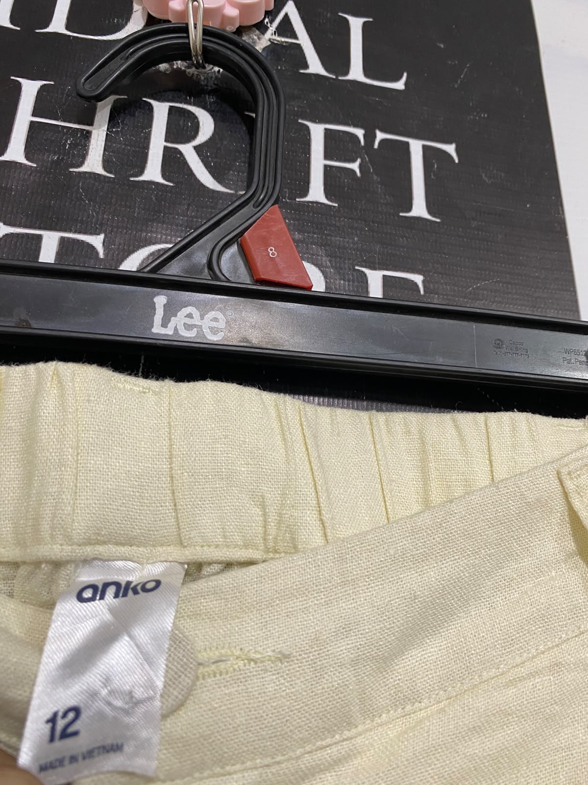 ANKO |L| WAIST 30| A54| CREAM HIGH-WAIST WIDE-LEG TECHNICAL UTILITY TROUSERS