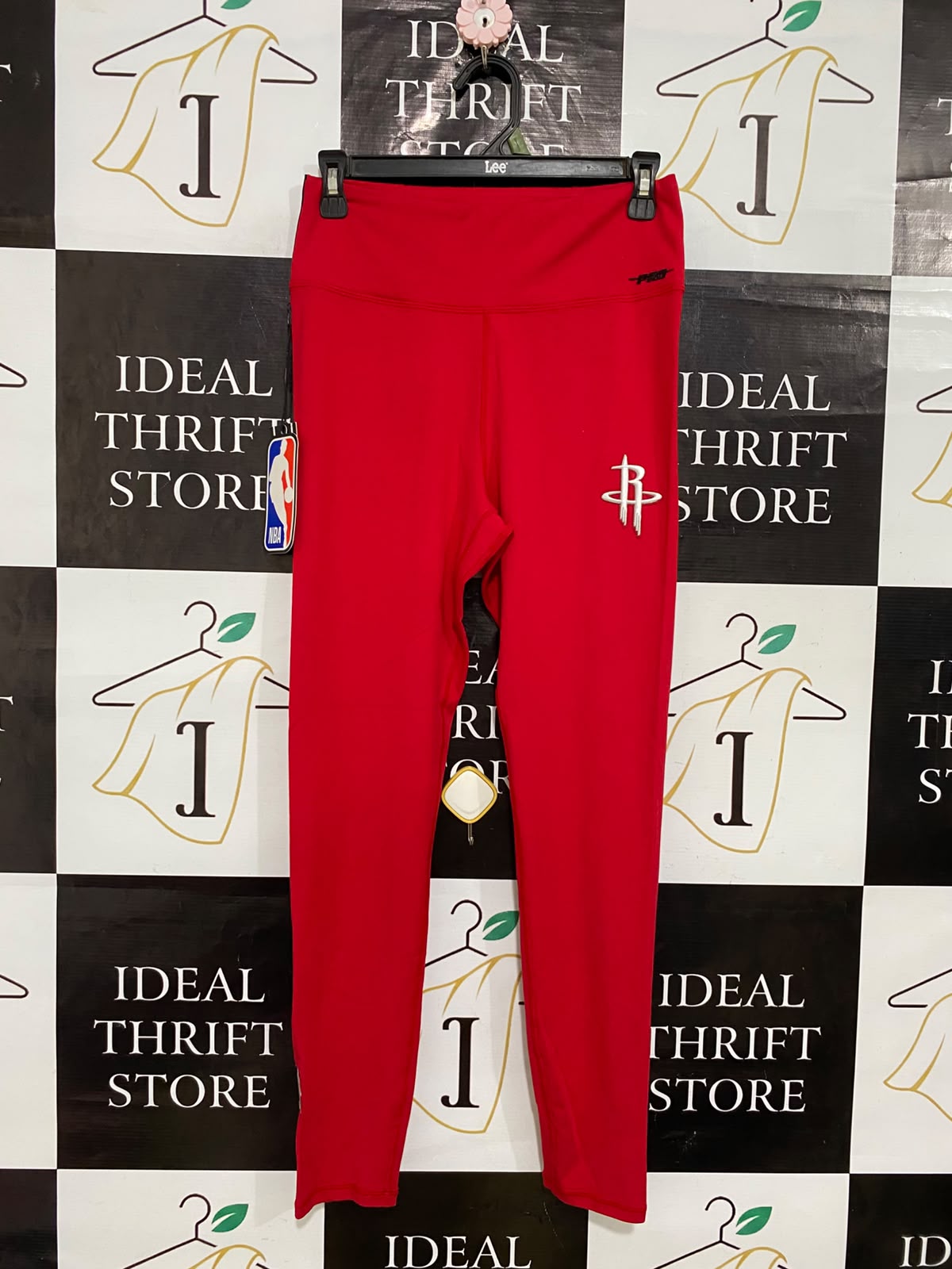 NBA |M| WAIST 26| A54| RED HOUSTON ROCKETS NBA HIGH-WAIST TECHNICAL UTILITY LEGGINGS