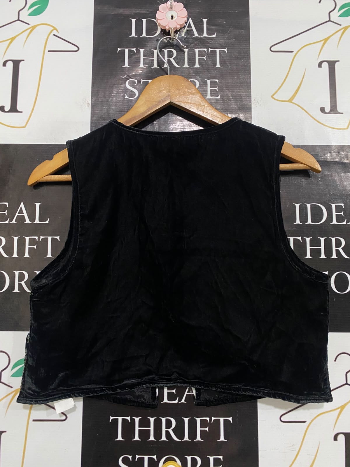 ZARA |S| BUST 17| A54| BLACK ZARA FLORAL SEQUIN EMBROIDERED SLEEVELESS TECHNICAL UTILITY VEST