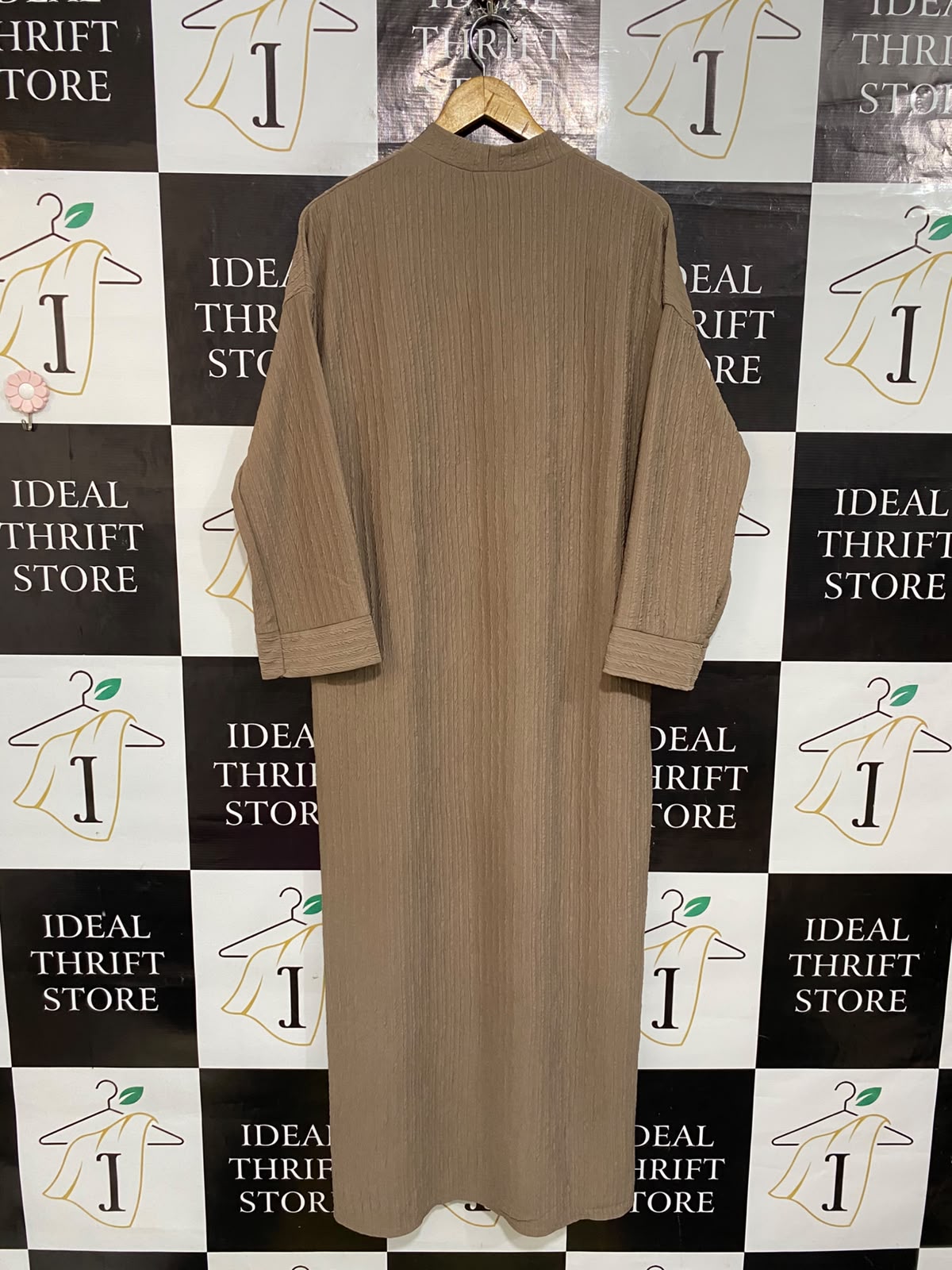 DOLLS |XL| BUST 22| A54| TAUPE MOCK-NECK DROP-SHOULDER TECHNICAL UTILITY MIDI DRESS