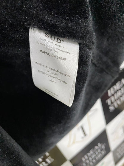 SUD |M| BUST 20| A54| BLACK FAUX-SHEARLING LINED FAUX-LEATHER TECHNICAL UTILITY COAT