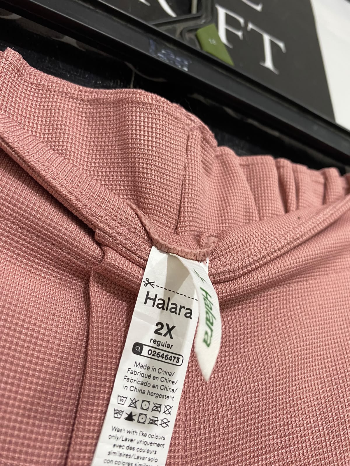 HALARA |XXL| WAIST 40| A54| DUSTY ROSE HALARA WIDE-LEG TECHNICAL UTILITY TROUSERS
