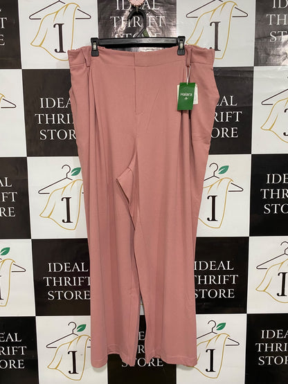 HALARA |XXL| WAIST 40| A54| DUSTY ROSE HALARA WIDE-LEG TECHNICAL UTILITY TROUSERS