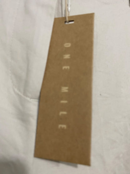 ONE MILE |S| WAIST 26| A54| LIGHT BEIGE ONE MILE PLEATED WIDE-LEG TECHNICAL UTILITY TROUSERS