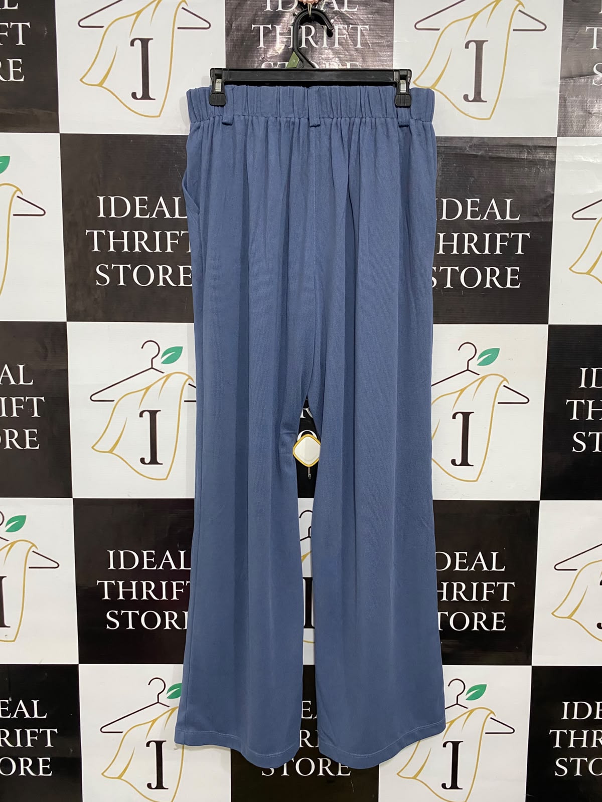 HALARA |M| WAIST 30| A54| SLATE BLUE HALARA PLEATED WIDE-LEG TECHNICAL UTILITY TROUSERS
