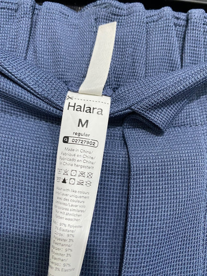 HALARA |M| WAIST 30| A54| SLATE BLUE HALARA PLEATED WIDE-LEG TECHNICAL UTILITY TROUSERS