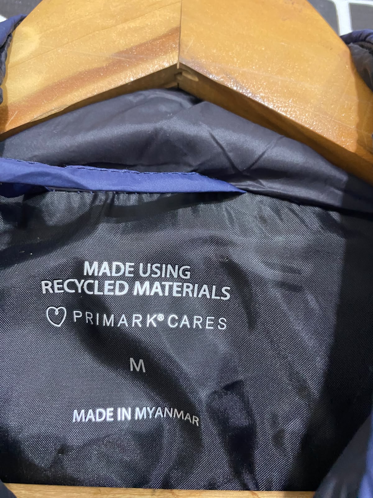 PRIMARK CARES |M| BUST 21| A54| NAVY BLUE QUILTED PUFFER TECHNICAL UTILITY VEST