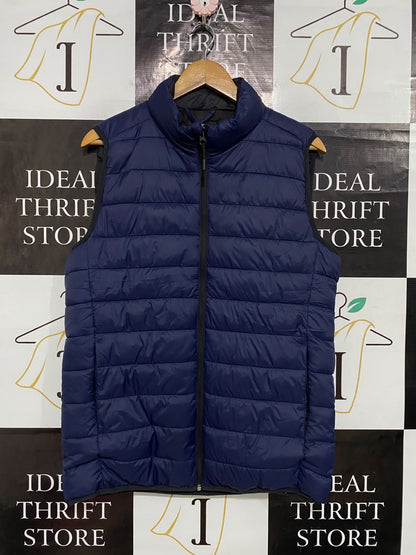 PRIMARK CARES |M| BUST 21| A54| NAVY BLUE QUILTED PUFFER TECHNICAL UTILITY VEST
