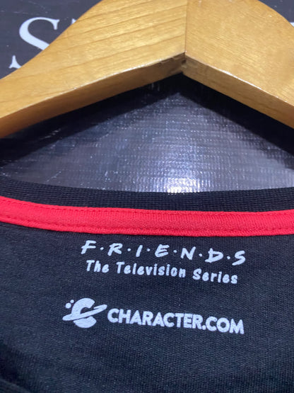 FRIENDS |L| BUST 19| A53| BLACK FRIENDS CENTRAL PERK GRAPHIC TECHNICAL UTILITY T-SHIRT