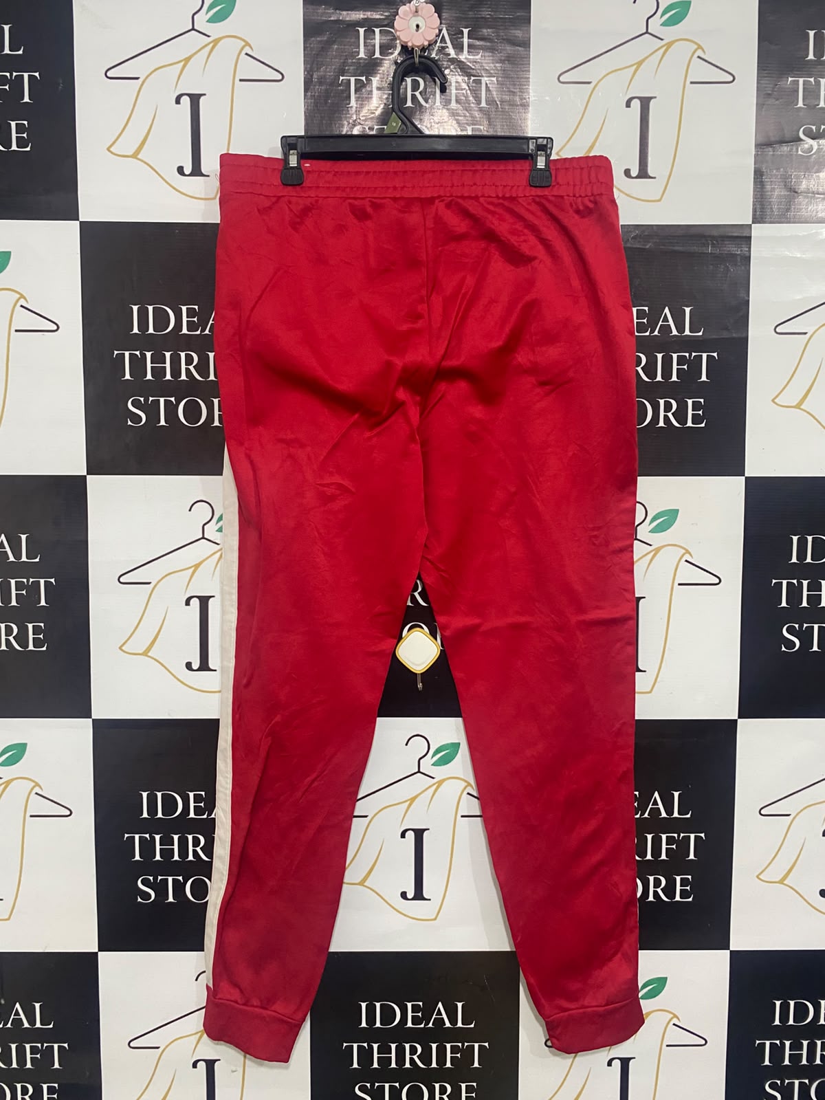 JUSTICE ACTIVE |XL| WAIST 36| A53| RED SIDE-STRIPE ATHLETIC TECHNICAL UTILITY JOGGERS