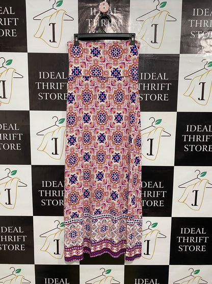ARTISAN NY |L| WAIST 30| A53| PINK AND BLUE MANDALA-PRINT STRAIT-STYLE TECHNICAL UTILITY MAXI DRESS