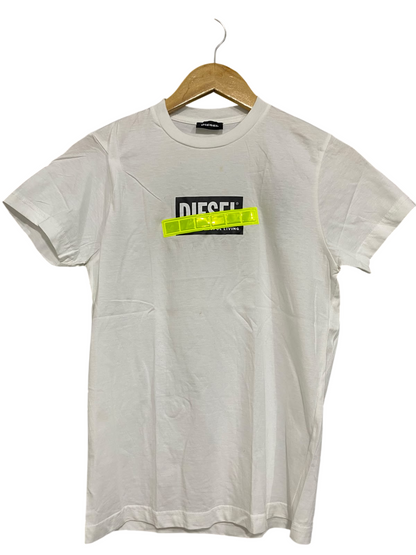 DIESEL |M| BUST 17| A54| WHITE LOGO SHORT-SLEEVE TECHNICAL UTILITY T-SHIRT