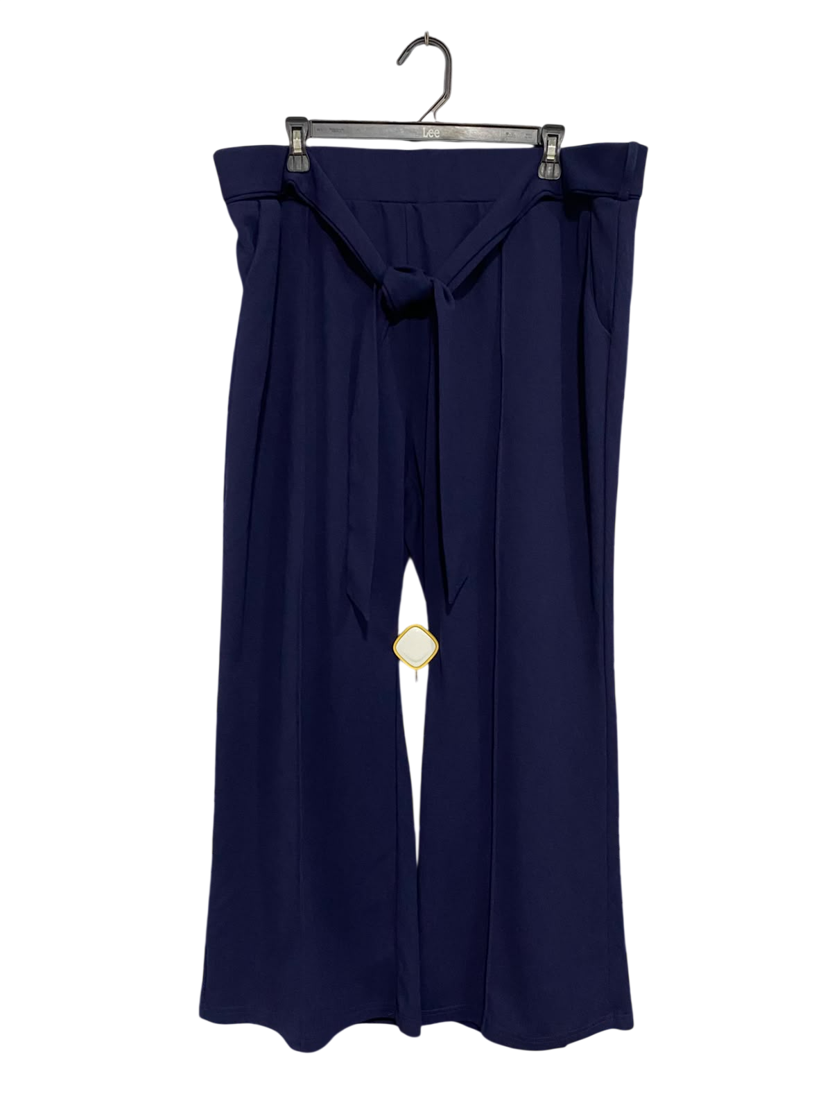 |XXL| WAIST 42| A54| LEE NAVY BLUE WIDE-LEG TIE-WAIST TECHNICAL UTILITY TROUSERS