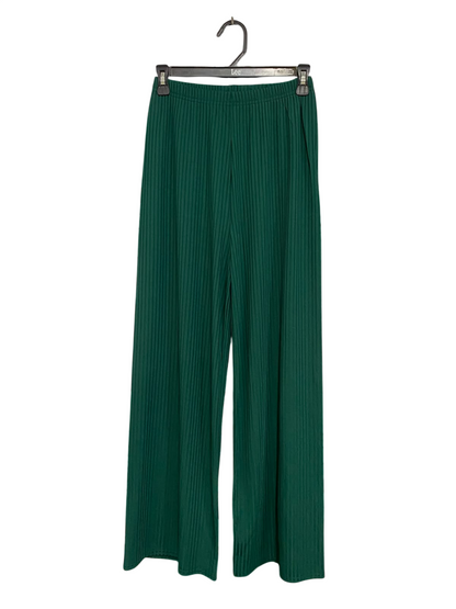|S| WAIST 26| A32| EMERALD GREEN PLEATED WIDE-LEG TECHNICAL UTILITY TROUSERS