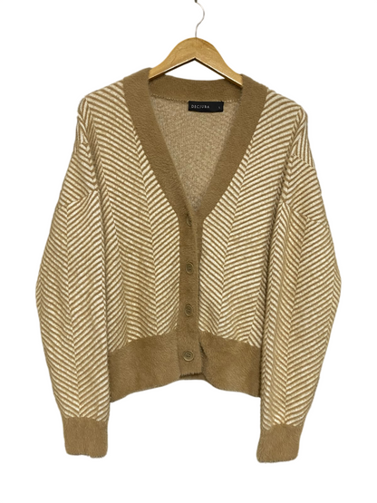 DECJUBA |L| BUST 24| A32| CHEVRON-KNIT BUTTON-UP TECHNICAL UTILITY CARDIGAN