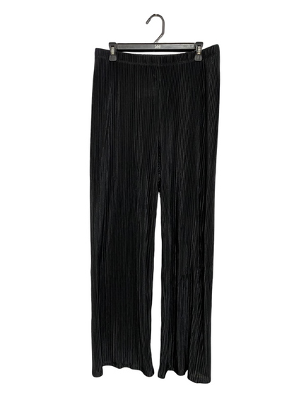 CORDELIA ST |L| WAIST 32| A32| BLACK PLEATED WIDE-LEG TECHNICAL UTILITY TROUSERS