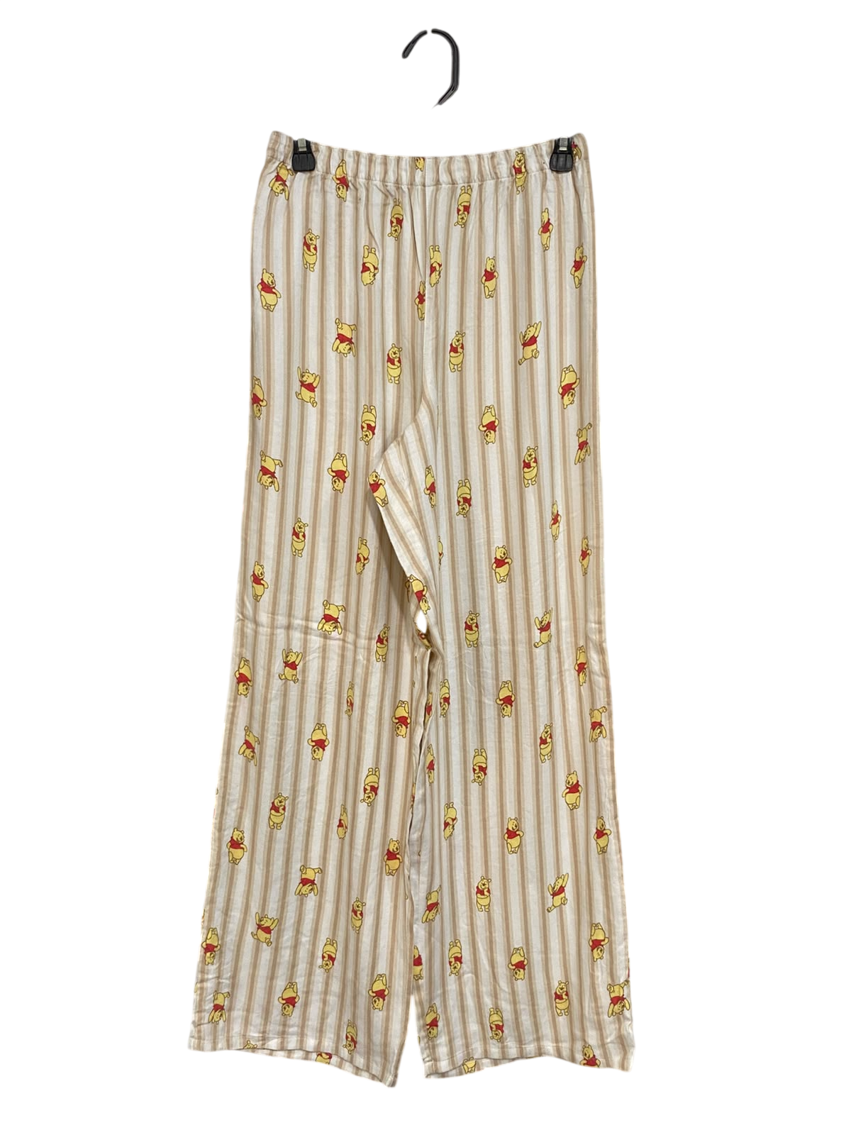 DISNEP |S| WAIST 26| A32| BEIGE STRIPED WINNIE THE POOH CHARACTER-PRINT TECHNICAL UTILITY TROUSERS