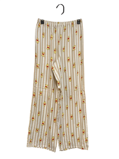 DISNEP |S| WAIST 26| A32| BEIGE STRIPED WINNIE THE POOH CHARACTER-PRINT TECHNICAL UTILITY TROUSERS