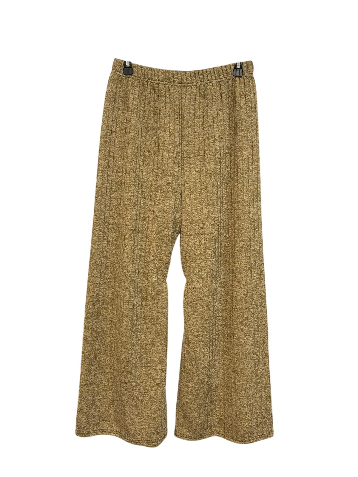 |M| WAIST 28| A32| OLIVE HEATHERED-KNIT WIDE-LEG TECHNICAL UTILITY TROUSERS