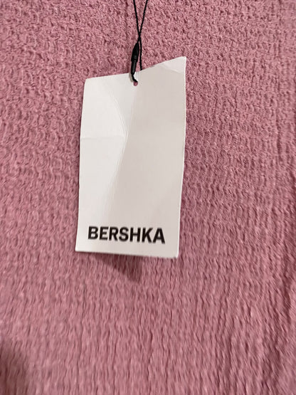 BARSHKA |S| WAIST 26| A32| DUSTY PINK BERSHKA SLIT-SIDE TEXTURED TECHNICAL UTILITY MAXI SKIRT