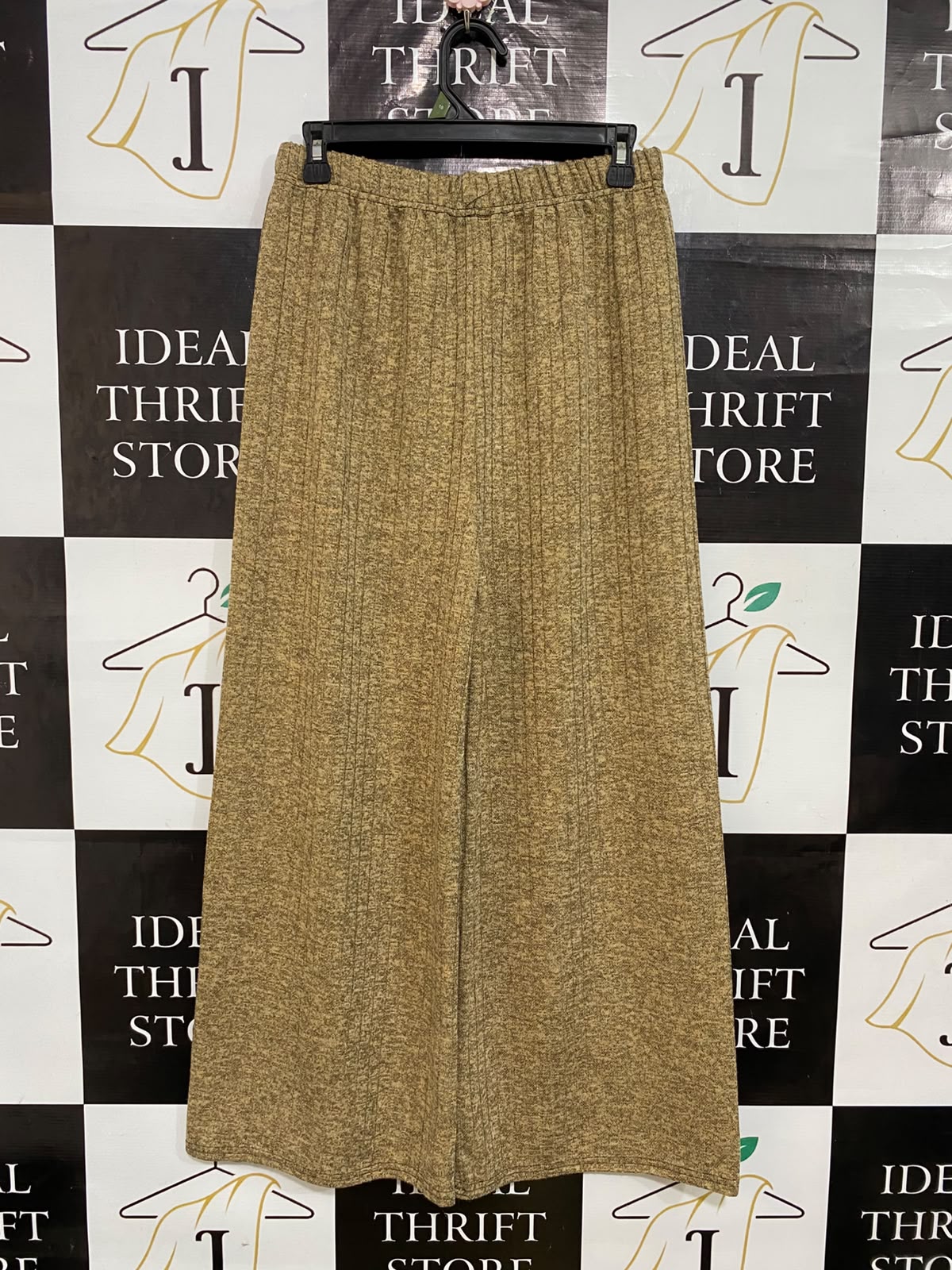 |M| WAIST 28| A32| OLIVE HEATHERED-KNIT WIDE-LEG TECHNICAL UTILITY TROUSERS