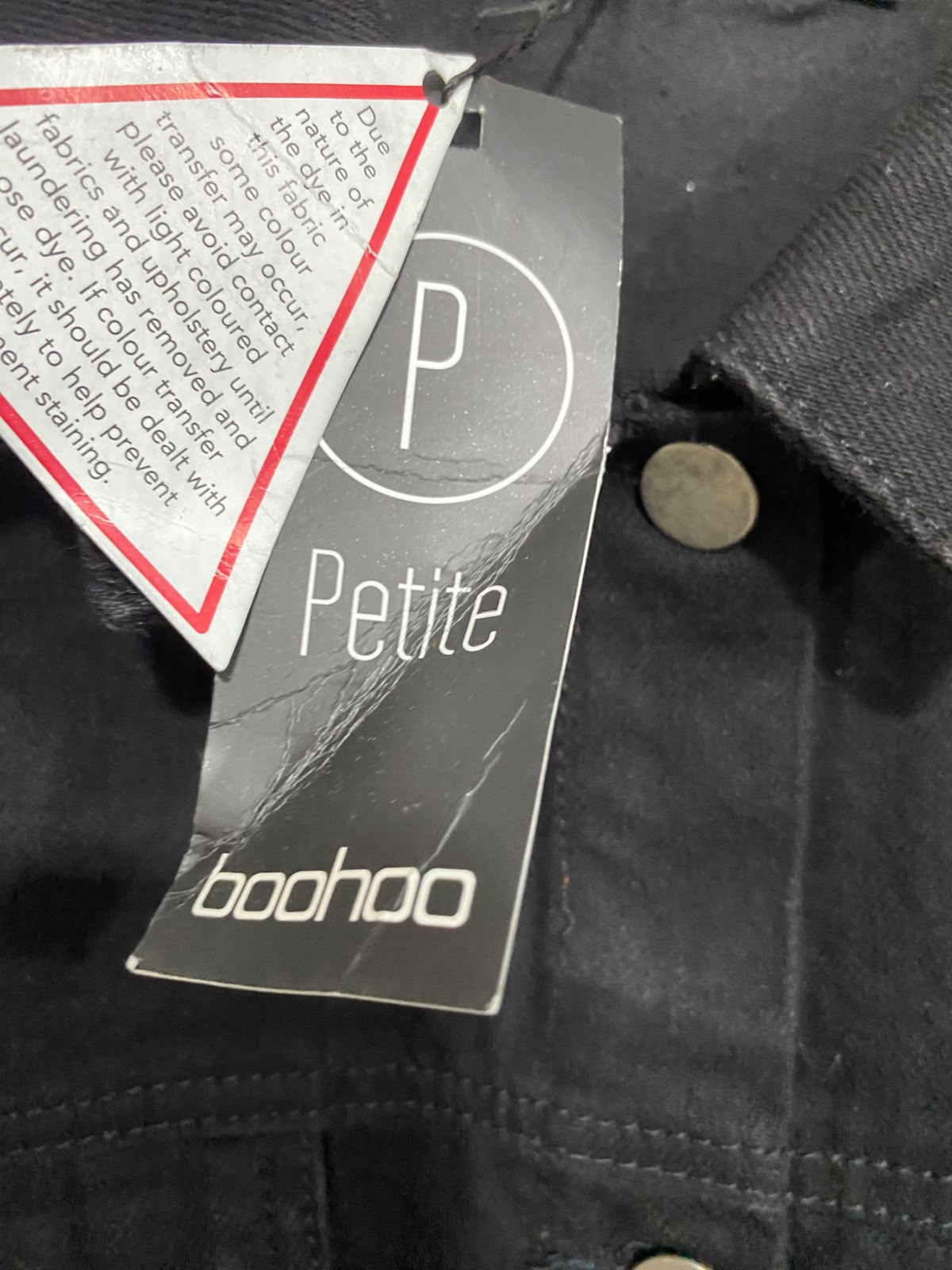 BOOHOO |S| BUST 21| A32| BLACK DENIM TECHNICAL UTILITY JACKET