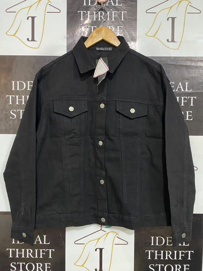 BOOHOO |S| BUST 21| A32| BLACK DENIM TECHNICAL UTILITY JACKET