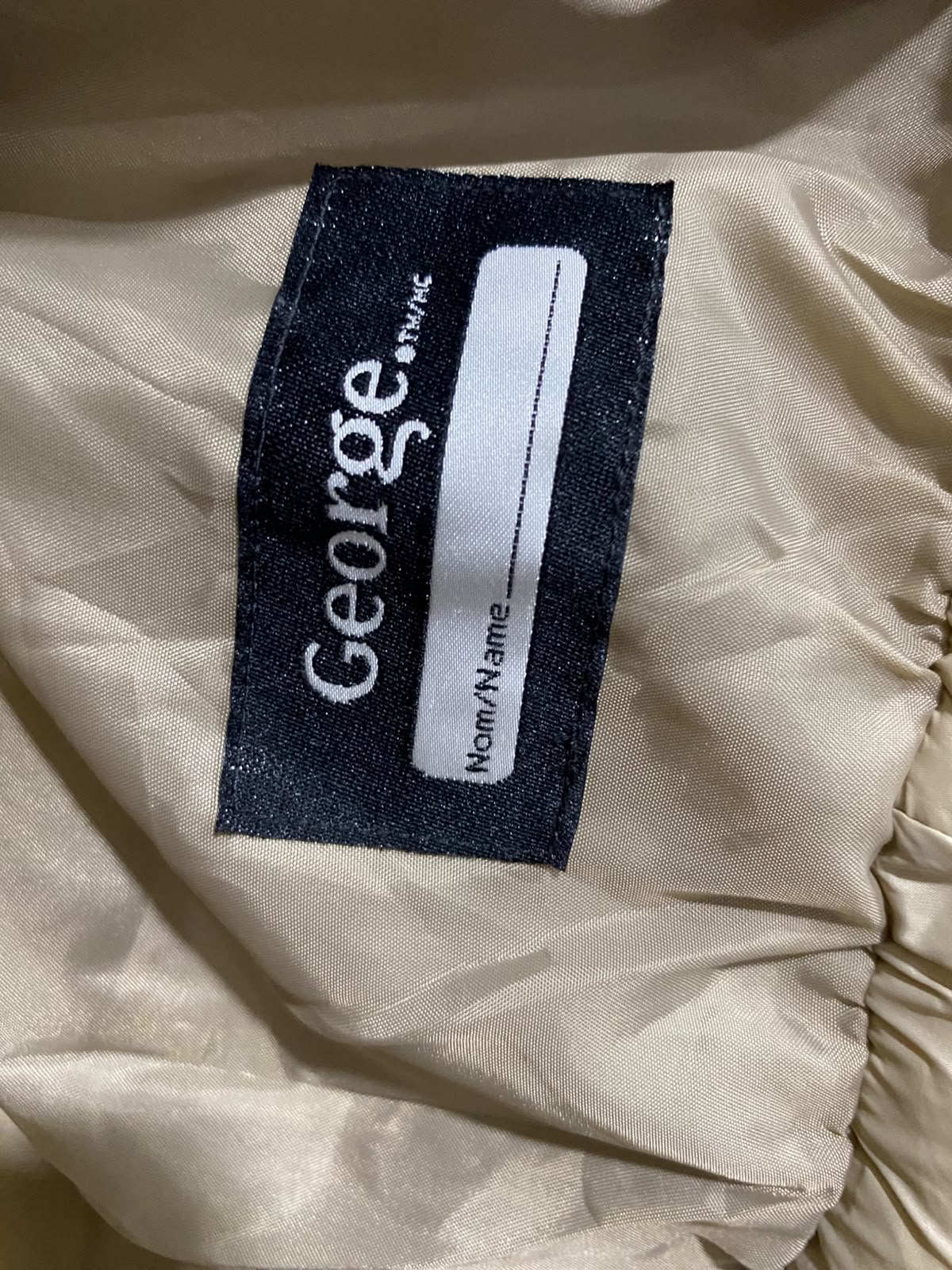 GEORGE |XL| BUST 20| A55| BEIGE QUILTED HOODED PUFFER TECHNICAL UTILITY JACKET