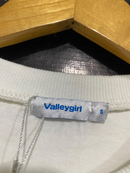 VALLEY GIRL |S| BUST 19| A55| WHITE CABLE-KNIT LAYERED-LOOK TECHNICAL UTILITY T-SHIRT & VEST COMBO
